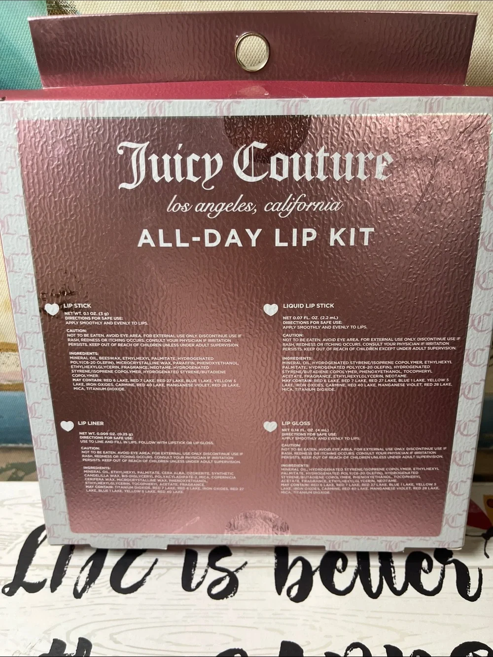Juicy Couture All-Day Lip Kit - Rosebowl Pink & Berry Tones